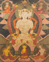 LARGE BUDDHIST PAINTINGLarge B