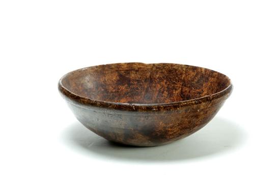LARGE BURL BOWL.  American  early