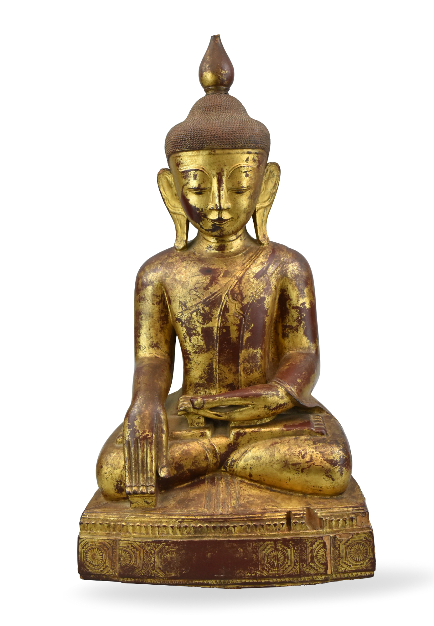 LARGE BURMESE GILT LACUQERED WOOD