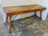 LARGE BUTCHER BLOCK TABLE, TAB