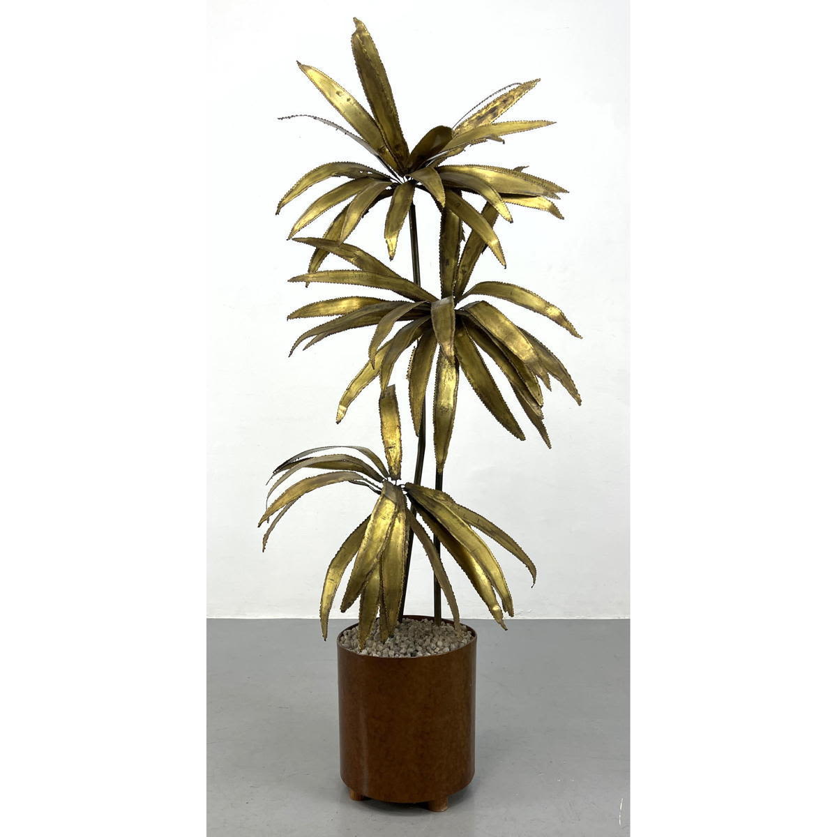Large C Jere Style Brass Plant Palm
