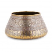 LARGE CAIROWARE SILVER AND COP