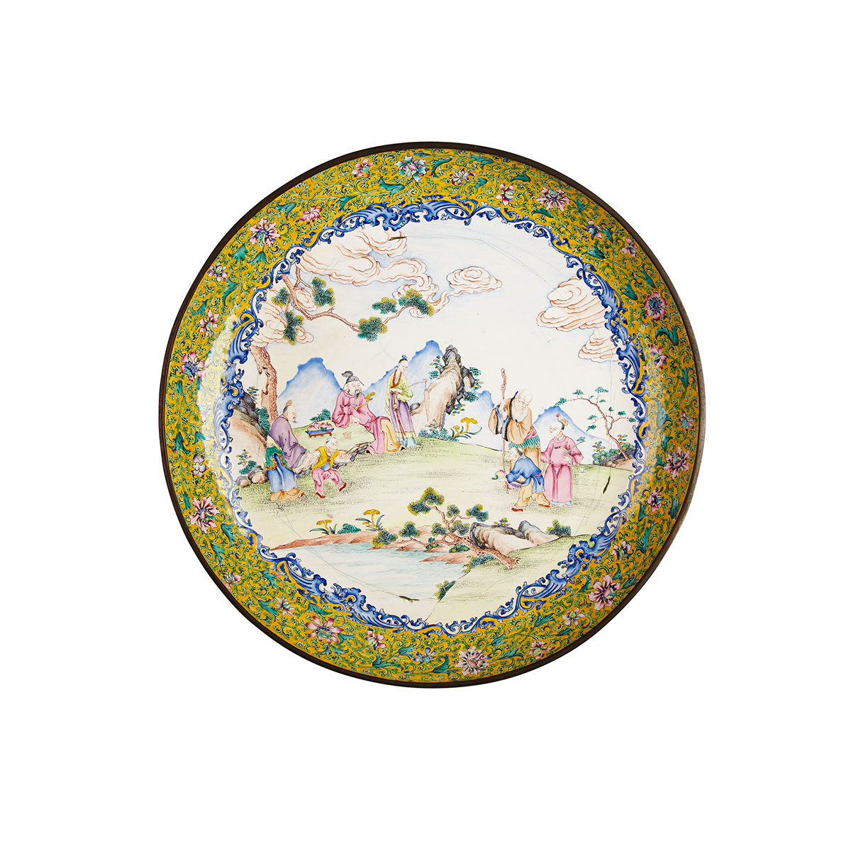 Large Canton Enamel Charger 19th