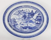 LARGE CANTON OVAL MEAT PLATTER
