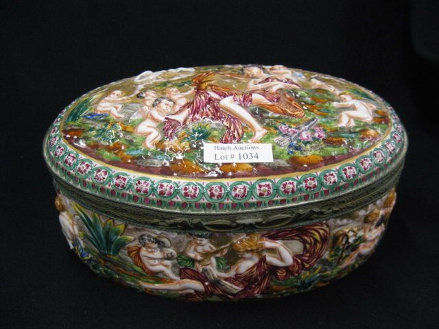 Large Capodimonte Porcelain Dresser