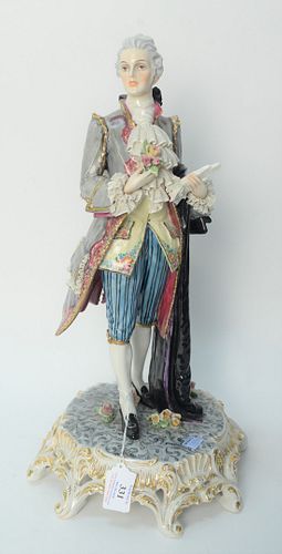LARGE CAPODIMONTE PORCELAIN FIGURE,
