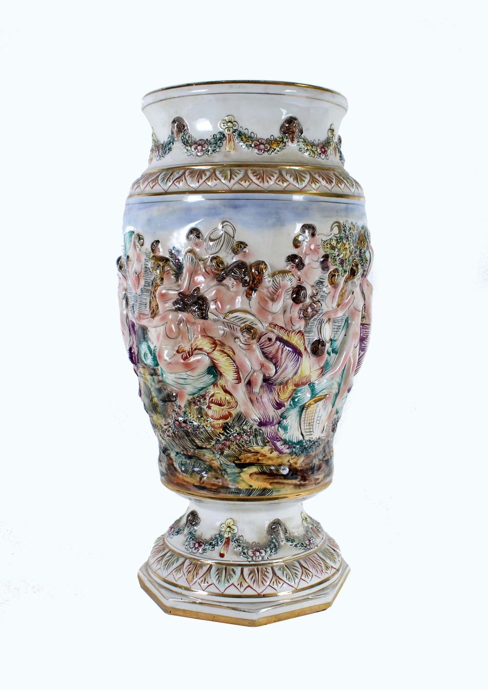 LARGE CAPODIMONTE PORCELAIN