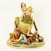LARGE CAPODIMONTE STYLE FIGURI
