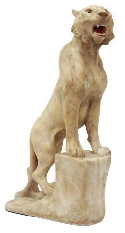 LARGE CARVED ALABASTER SCULPTURE