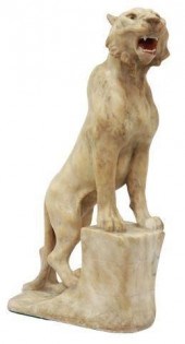 LARGE CARVED ALABASTER SCULPTU