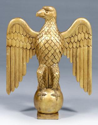 Large carved and gilt wood eagle,