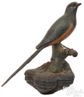 LARGE CARVED AND PAINTED BIRD
