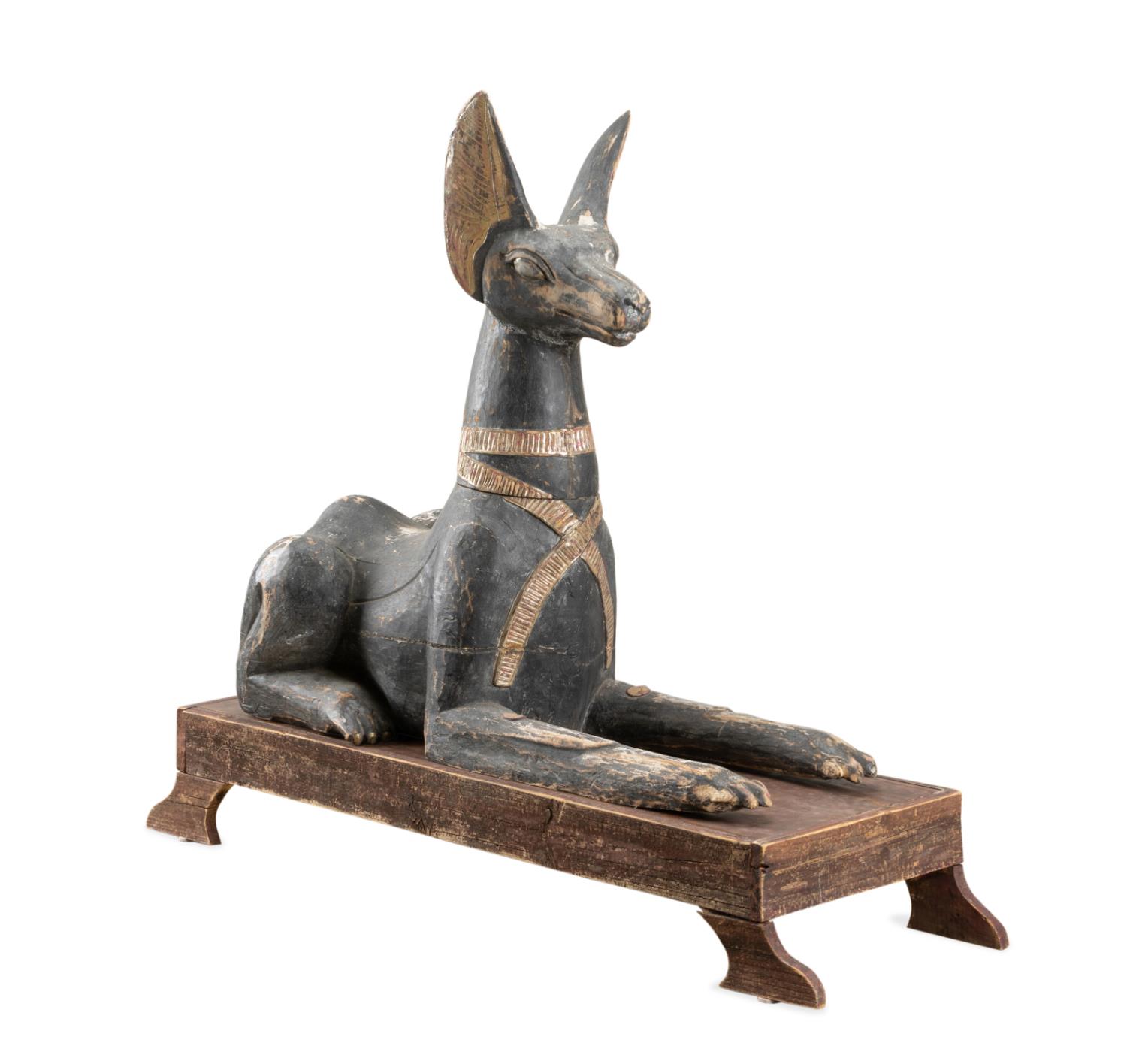 LARGE CARVED AND PAINTED FIGURE