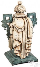 LARGE CARVED AND PAINTED HEARS