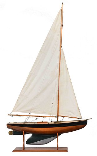 LARGE CARVED AND PAINTED MODEL OF A