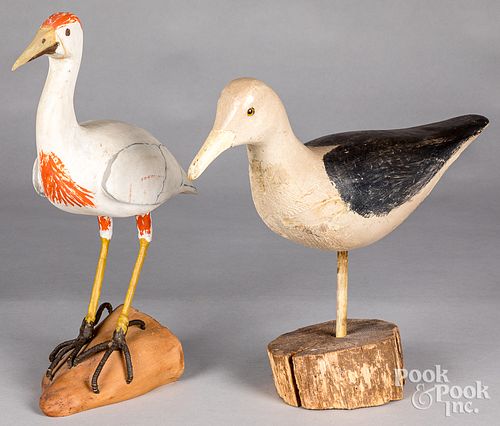LARGE CARVED AND PAINTED SEAGULL