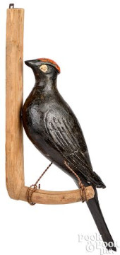 LARGE CARVED AND PAINTED WOODP