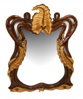LARGE CARVED GILT ALOCASIA MIR