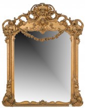 LARGE CARVED GILTWOOD WALL MIR