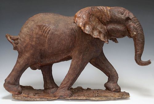 LARGE CARVED HARDWOOD FIGURAL