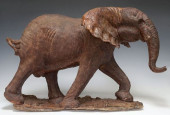 LARGE CARVED HARDWOOD FIGURAL
