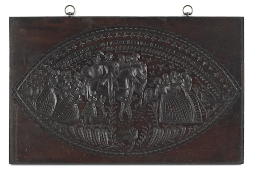 Large carved mahogany cakeboard