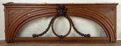 LARGE CARVED MAHOGANY TRANSOM