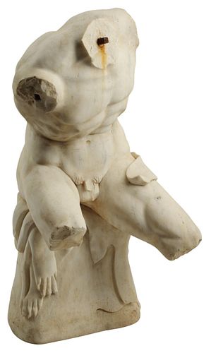 LARGE CARVED MARBLE SCULPTURE AFTER