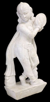 LARGE CARVED MARBLE SCULPTURE,
