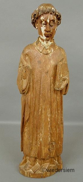 Large carved pine figure of a