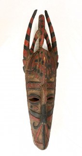 LARGE CARVED POLYCHROME AFRICA