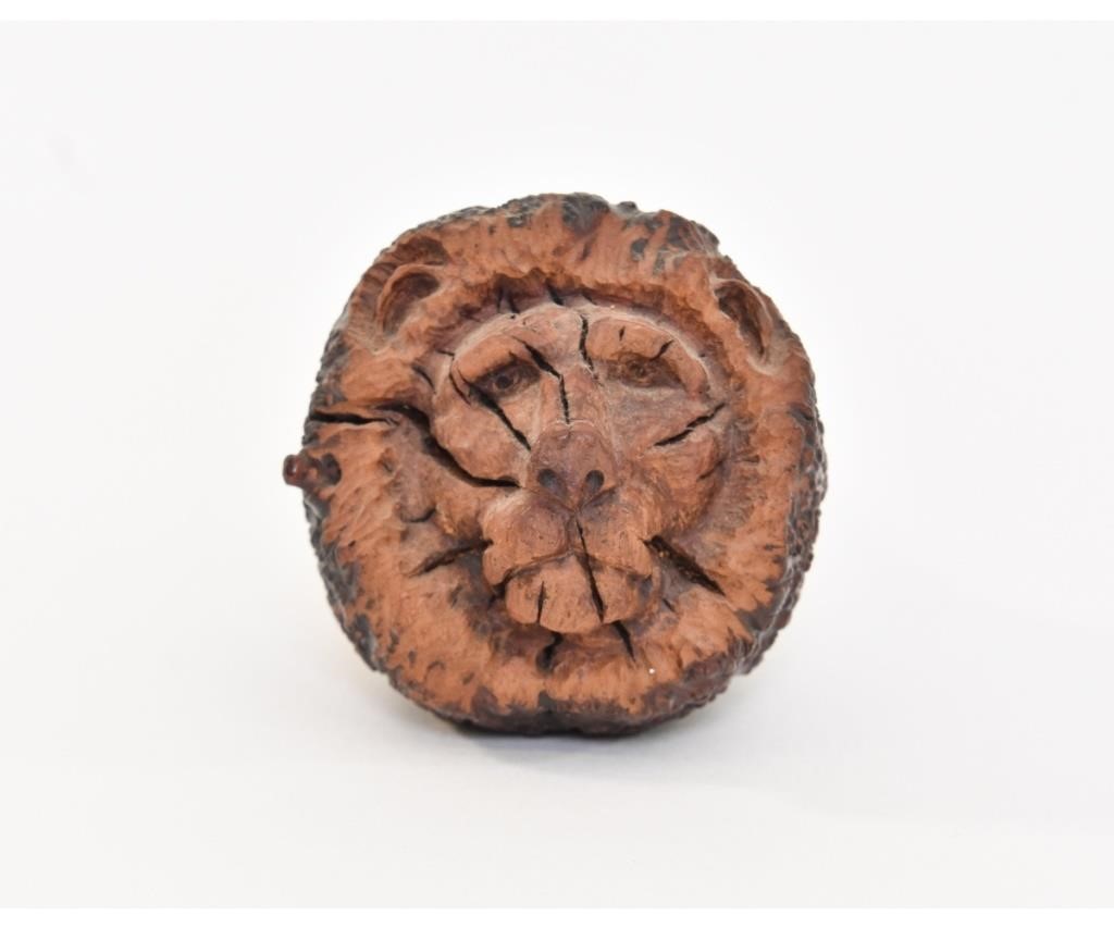 Large carved root pipe in the