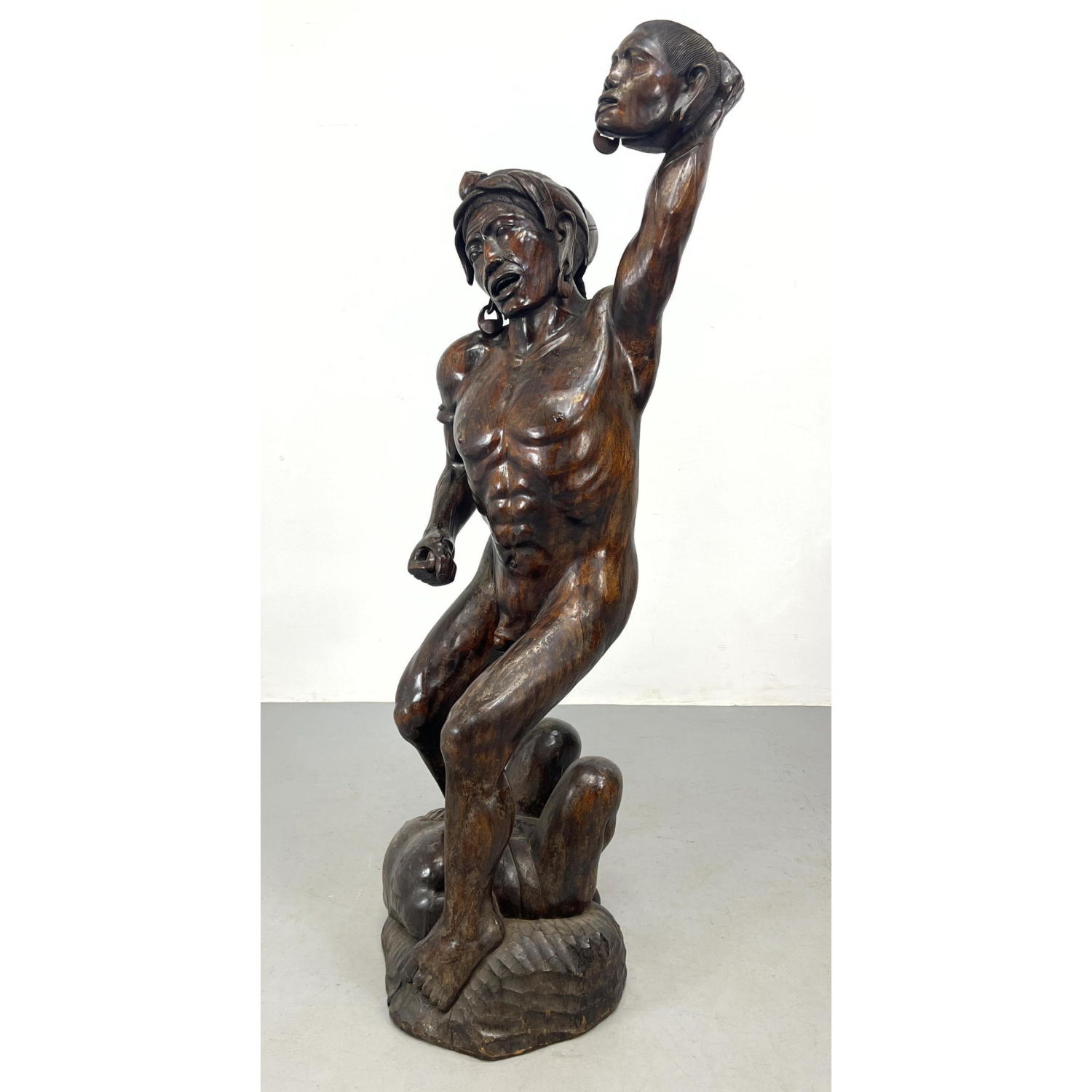 Large Carved Wood Figural