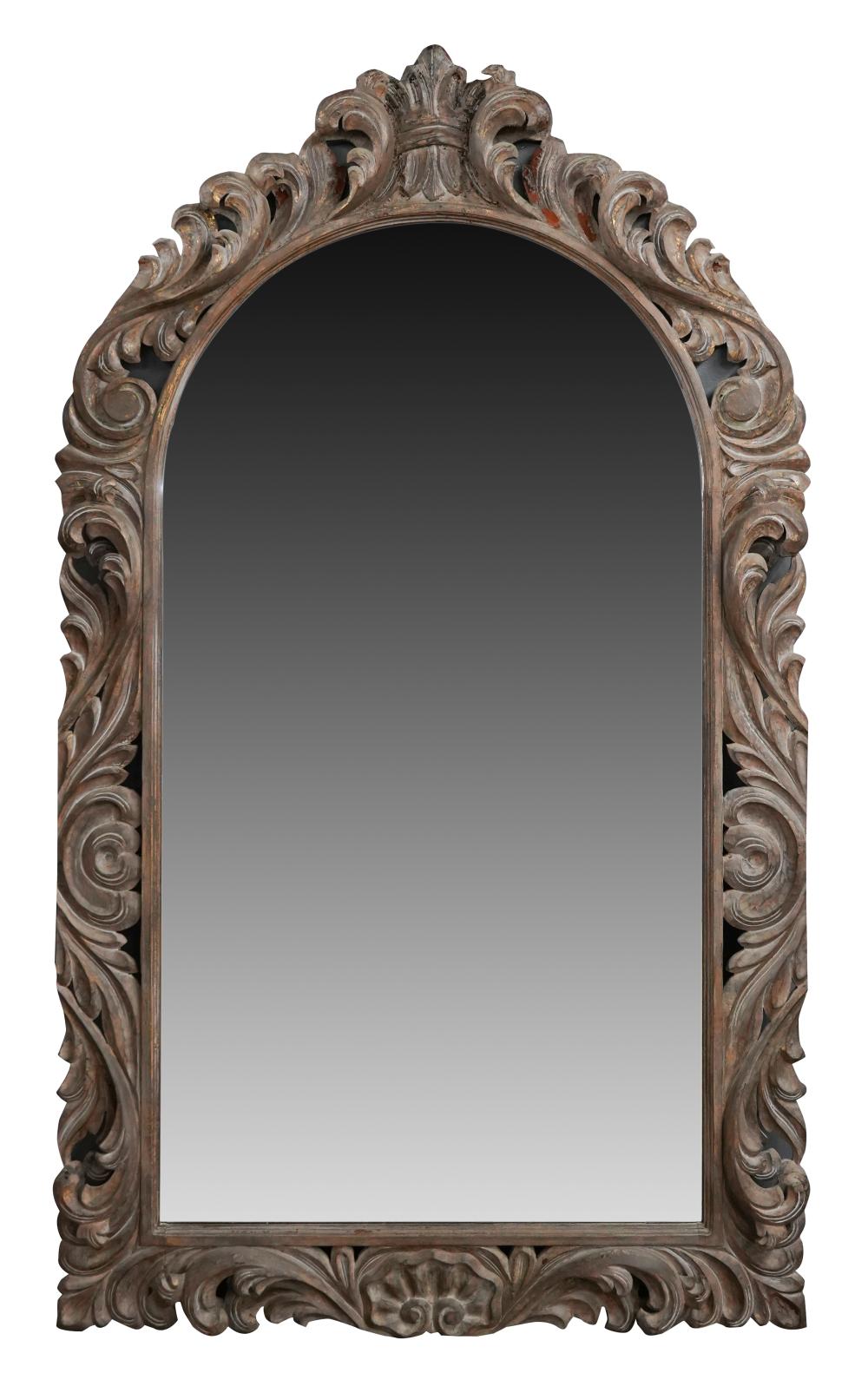 LARGE CARVED WOOD WALL MIRRORthe