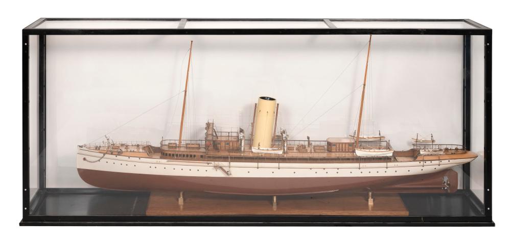 LARGE CASED MODEL OF A STEAM