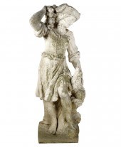 LARGE CAST CONCRETE GARDEN FIG