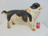 LARGE CAST IRON DOG, PAINT DEC