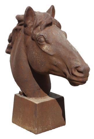 LARGE CAST IRON HORSE HEAD,