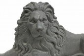 LARGE CAST IRON LION DOORSTOP,