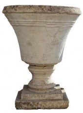 LARGE CAST STONE CAMPANA-FORM