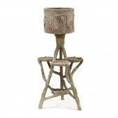 LARGE CAST STONE FAUX BOIS PLA