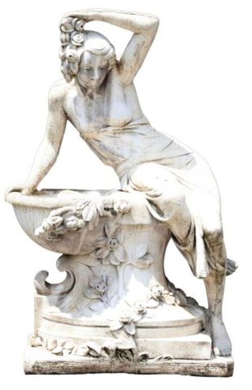 LARGE CAST STONE GARDEN FOUNTAIN