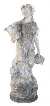 LARGE CAST STONE GARDEN STATUE