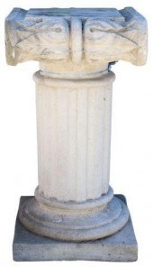 LARGE CAST STONE IONIC FLUTED