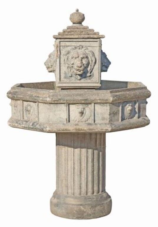 LARGE CAST STONE LION MASK 