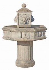 LARGE CAST STONE LION MASK  GA