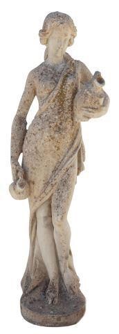 LARGE CAST STONE MAIDEN GARDEN