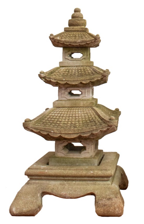 LARGE CAST STONE PAGODA GARDEN