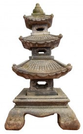 LARGE CAST STONE PAGODA GARDEN