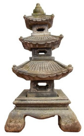 LARGE CAST STONE PAGODA GARDEN
